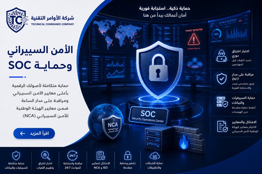 الأمن السيبراني وحماية SOC